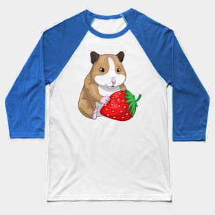 Hamster Strawberry Fruit Baseball T-Shirt